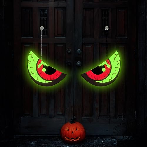 Spooky Glowing Eyes: Halloween Window Decor, Wall & Car Décor