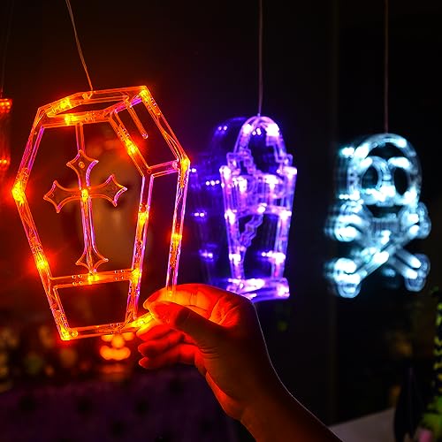Halloween Lights 3 Pack: Skull, Coffin, Tombstone