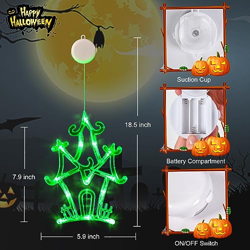 Spooky Halloween Lights: Ghost Tree, Haunted House