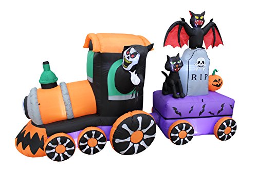 Halloween Inflatable Grim Reaper Train with Tombstone