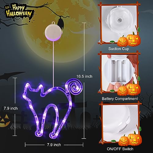 Halloween Spellbook, Cat, & Cauldron Lights