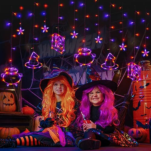 Halloween String Lights: Spellbook, Witch Hat, Cauldron