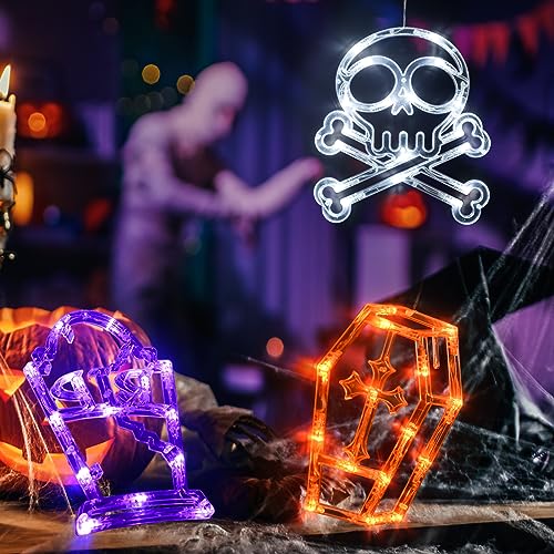 Halloween Lights 3 Pack: Skull, Coffin, Tombstone