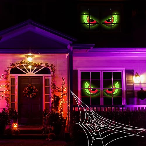 Spooky Glowing Eyes: Halloween Window Decor, Wall & Car Décor