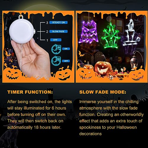Spooky Halloween Lights: Ghost Tree, Haunted House
