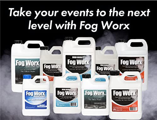 FogWorx Extreme High Density Fog Juice - Long Lasting, High Output, Odorless Water Based Fog Machine Fluid - 1 Quart, 32 Ounces for 400 Watt to 1500 Watt Machines