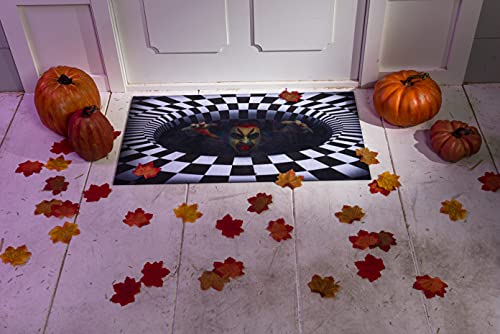 JOYIN 30” x 17” Halloween 3D Vortex Illusion Doormat, Stereo Vision Hole Natural Coir Scary Door Mat, Indoor/Outdoor Decorative Doorway Doormat for Halloween Room Decorations