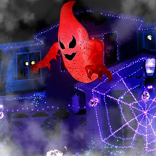 Halloween 5FT Inflatable Ghost Decoration with LED Flames