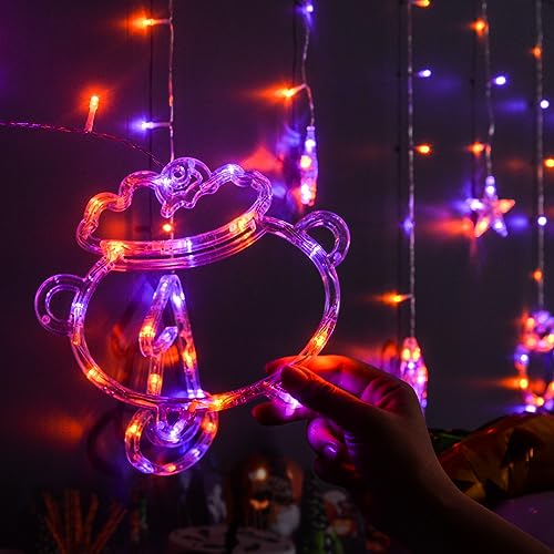 Halloween String Lights: Spellbook, Witch Hat, Cauldron