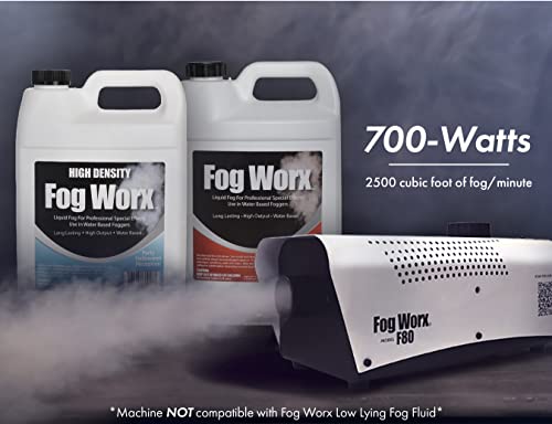 FogWorx Extreme High Density Fog Juice - Long Lasting, High Output, Odorless Water Based Fog Machine Fluid - 1 Quart, 32 Ounces for 400 Watt to 1500 Watt Machines