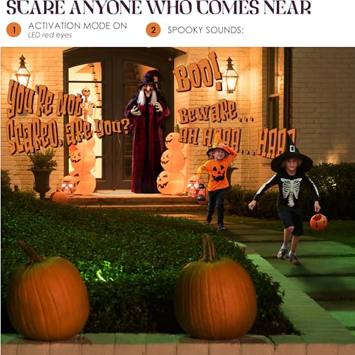 Hanging Talking Witch - Animated Halloween Decoration