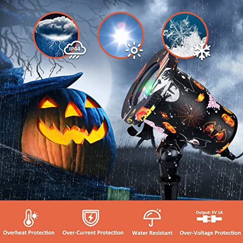 Halloween Projector Lights Outdoor, Waterproof Halloween Laser Projector Lights with Remote, 2023 New Halloween Decorations for Party Yard Garden Outdoor Indoor, Landscape Halloween Lights Outdoor