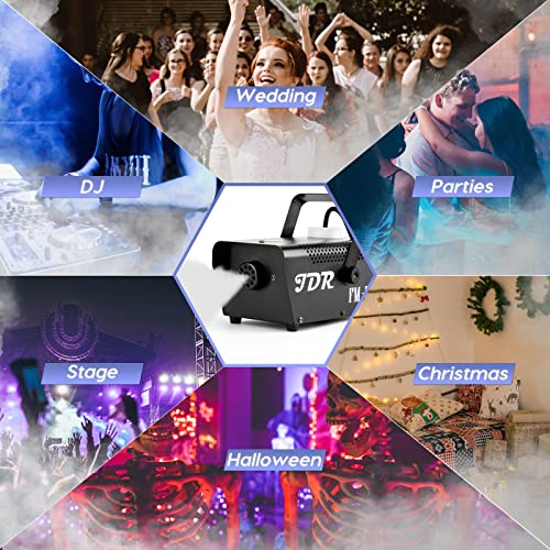 Fog Machine JDR Mini 500W Smoke Machine with Auto Mode and Wireless Remote Control Portable Fogger for Outdoor, Parties, Stage Effect, Indoor, Disco, Halloween, Disinfection or Weddings 2500CFM|FM-3