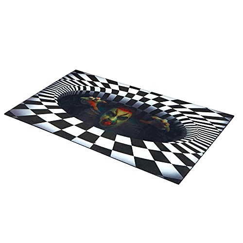 JOYIN 30” x 17” Halloween 3D Vortex Illusion Doormat, Stereo Vision Hole Natural Coir Scary Door Mat, Indoor/Outdoor Decorative Doorway Doormat for Halloween Room Decorations