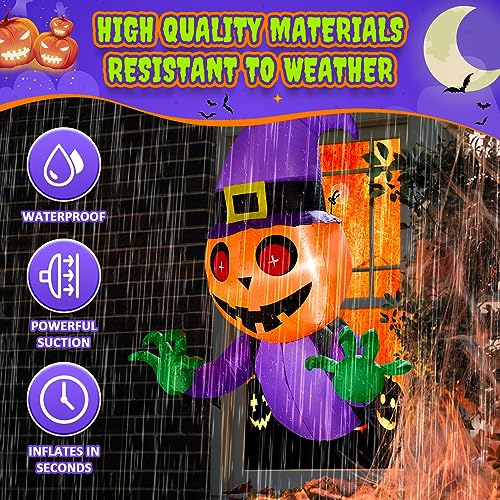 4.5 FT Halloween Inflatables: Pumpkin Ghost Window Breakout
