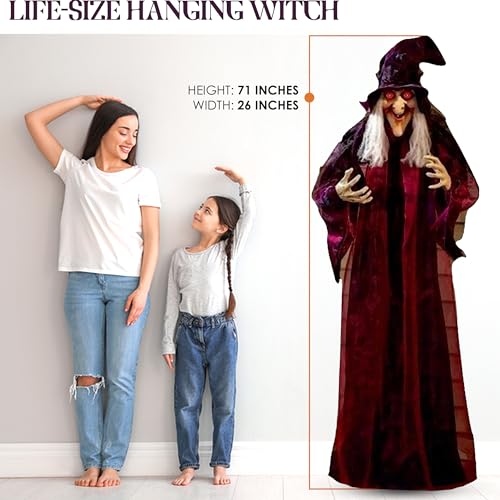 Hanging Talking Witch - Animated Halloween Decoration