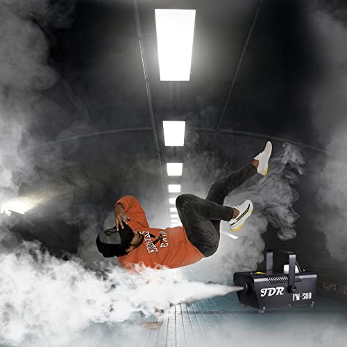 Fog Machine JDR Mini 500W Smoke Machine with Auto Mode and Wireless Remote Control Portable Fogger for Outdoor, Parties, Stage Effect, Indoor, Disco, Halloween, Disinfection or Weddings 2500CFM|FM-3