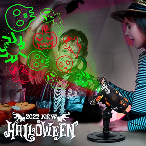 Halloween Projector Lights Outdoor, Waterproof Halloween Laser Projector Lights with Remote, 2023 New Halloween Decorations for Party Yard Garden Outdoor Indoor, Landscape Halloween Lights Outdoor
