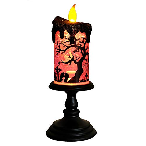 Haunted Halloween Snow Globe Candles: Spooky Table Centerpiece