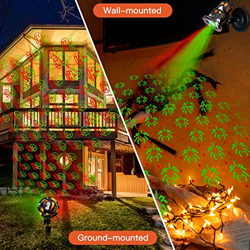 Halloween Projector Lights Outdoor, Waterproof Halloween Laser Projector Lights with Remote, 2023 New Halloween Decorations for Party Yard Garden Outdoor Indoor, Landscape Halloween Lights Outdoor