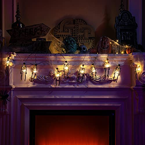 Spooky Skeleton Skull with Lighted Holiday Displays
