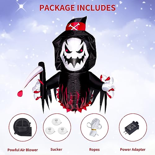 3.5FT Grim Reaper Inflatable with LED Lights
