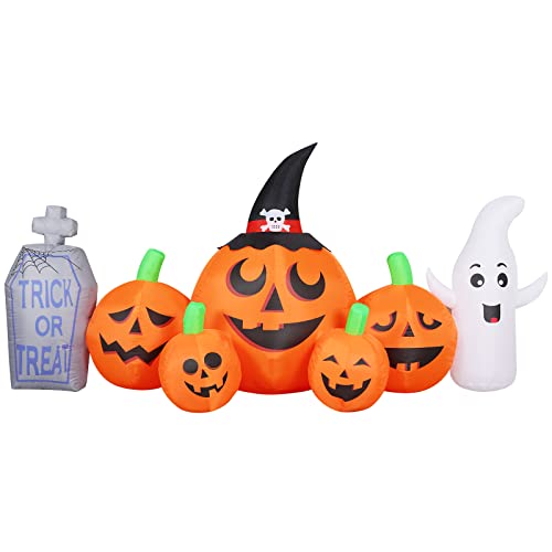 Halloween Inflatables: Ghost, Tombstone & Pumpkins - 8.3 FT