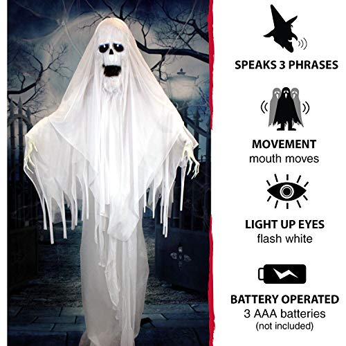 Haunted Hill Ghost: Life-Size Scary Animatronic for Halloween