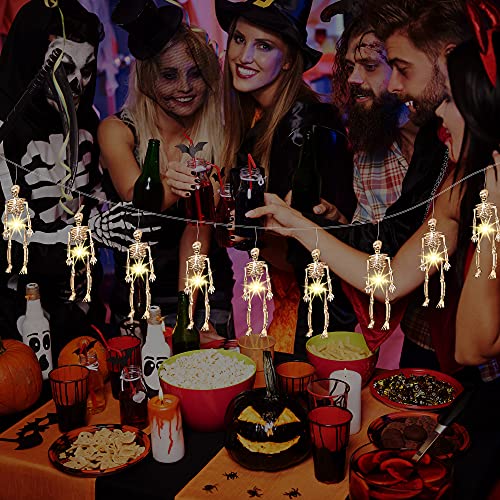 Spooky Skeleton Skull with Lighted Holiday Displays