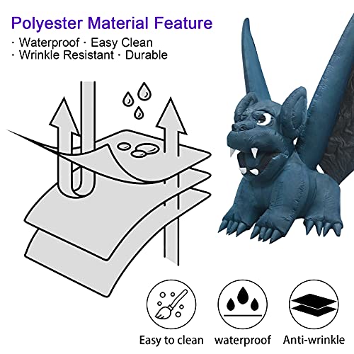 6ft Halloween Inflatable Witch's Bat Monster with LED Lights