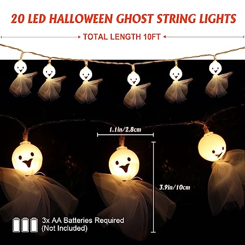 Halloween Ragdoll Ghost String Lights - Spooky Decor