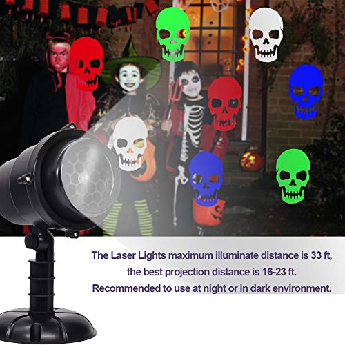 Twinkle Star Halloween Decorations Light Projector with 3 Switchable Lenses Elements Pattern Multicolor Moving Lights, LED Landscape Spotlight Indoor Outdoor Halloween Decor