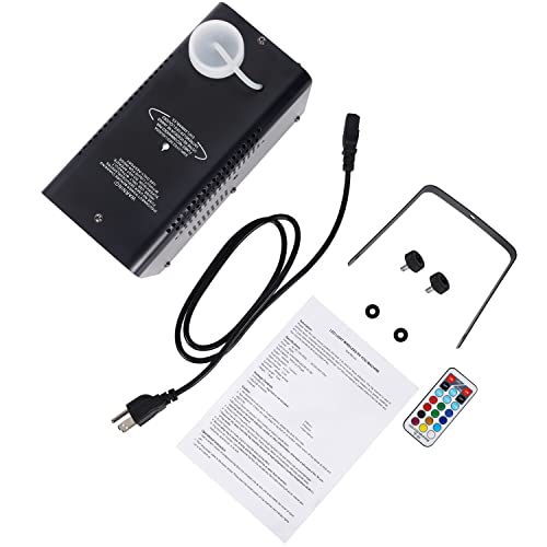 ATDAWN Fog Machine with 9 LED Lights, Wireless Remote Control, Smoke Machine with 12 Colors for Stage Party Effect, Halloween Wedding Special Event