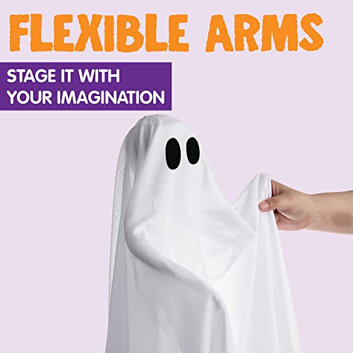 JOYIN Halloween Hanging Light up Ghost with Spooky Blue LED Light, 47” White Hanging Ghosts, Best Halloween Hanging Decoration for Front Yard Patio Lawn Garden Party Decor Indoor Outdoor