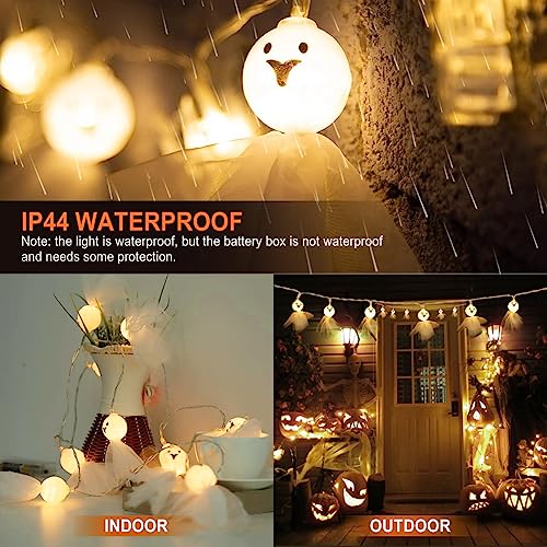 Halloween Ragdoll Ghost String Lights - Spooky Decor
