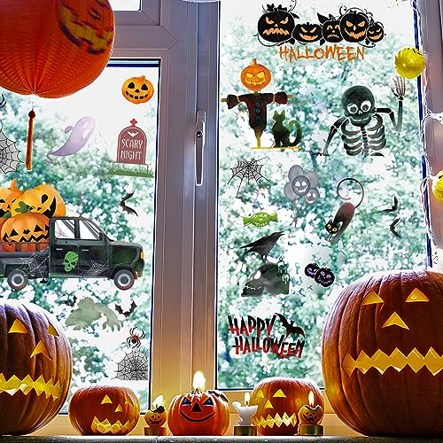 Halloween Window Clings: Scary Double-Sided Decals & Decor