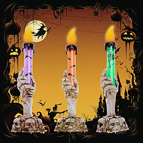 Halloween Skull Candle Holder Set - Party Decoration