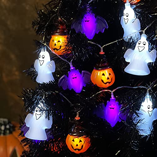 10Ft 30 LED Halloween Decor Lights: Ghost, Bat, Pumpkin