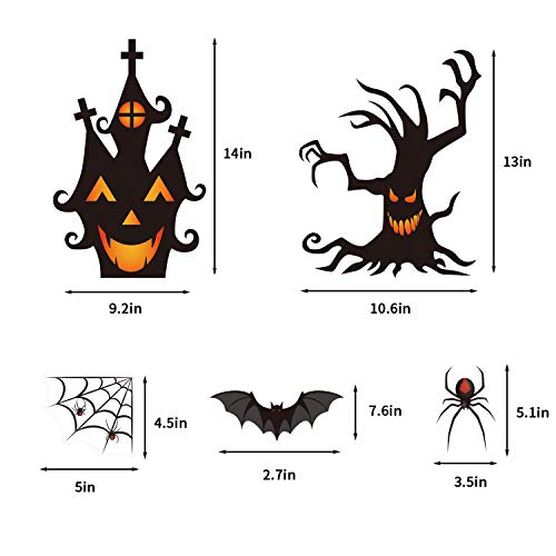 Halloween Window Clings - 90 Stickers for Party Décor