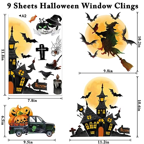 Halloween Window Clings: Scary Double-Sided Decals & Decor