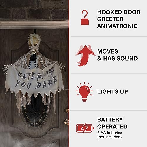 Scary Skeleton Mummy Greeter: Halloween Hanging Decoration