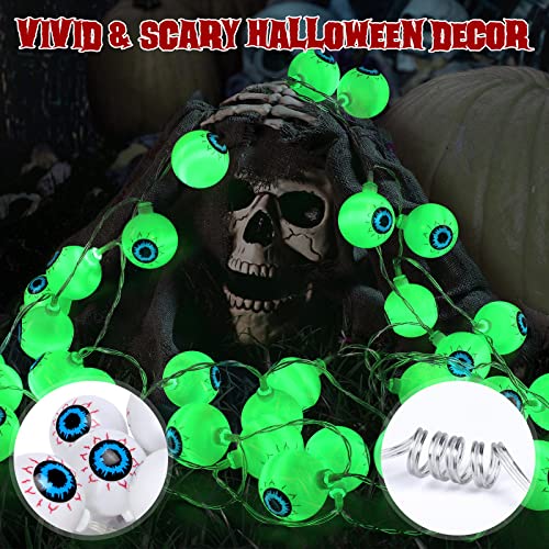 Eyeball Halloween String Lights - 19.7ft, Remote Controlled