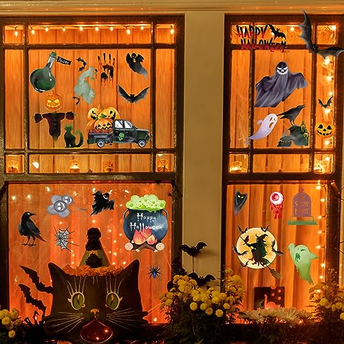 Halloween Window Clings: Scary Double-Sided Decals & Decor