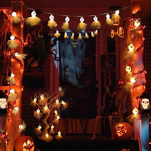 Halloween Ragdoll Ghost String Lights - Spooky Decor
