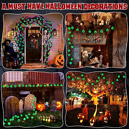 Eyeball Halloween String Lights - 19.7ft, Remote Controlled