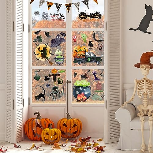Halloween Window Clings: Scary Double-Sided Decals & Decor