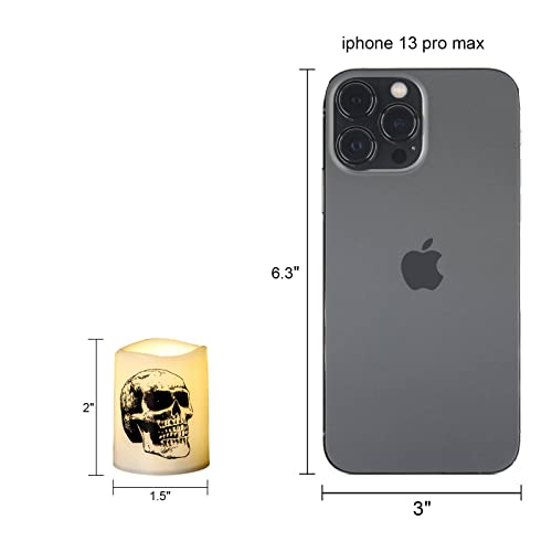 Halloween Flameless LED Votive Candles with Spooky Decals