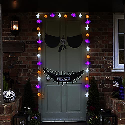 10Ft 30 LED Halloween Decor Lights: Ghost, Bat, Pumpkin