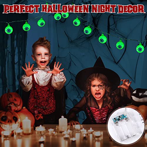 Eyeball Halloween String Lights - 19.7ft, Remote Controlled