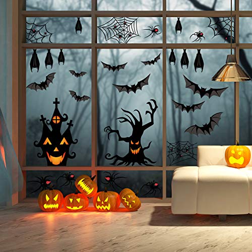 Halloween Window Clings - 90 Stickers for Party Décor